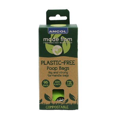 Ancol Made From Plastic Free Poop Bags 8 Rolls 96 bags